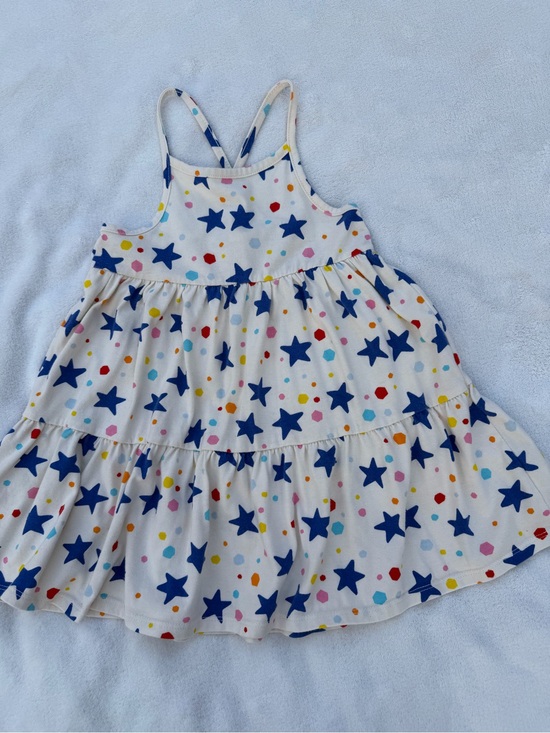 Cat & Jack Other - Cat & Jack White Sundress with Navy Stars and Multicolor Polka Dots Size 4T